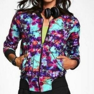 ATHLETA watercolor floral Bombastic jacket M NWT